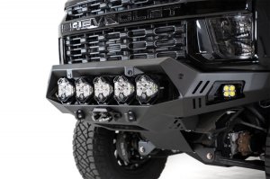 Chevrolet Silverado 2500 Bumper - Front - Addictive Desert Designs - Bomber HD - Hammer Black with Satin Black panels - `20-`27 Chevrolet Silverado 2500 Bumper - Front - Addictive Desert Designs - Bomber HD - Hammer Black with Satin Black panels - `20-`27